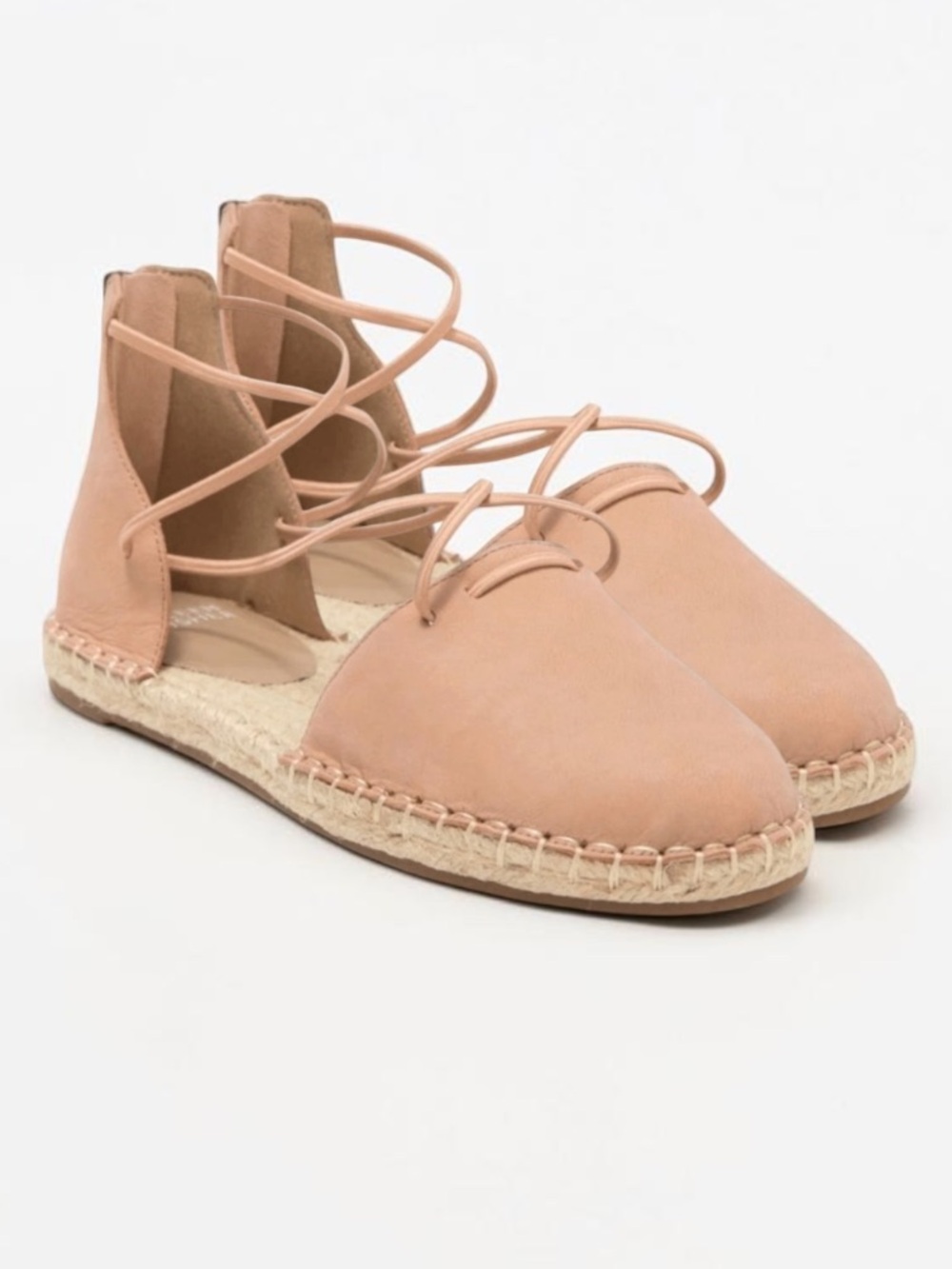 🌻NEW NWOT Eileen Fisher Lace Leather Espadrille Sandals Toffee Cream Size 6